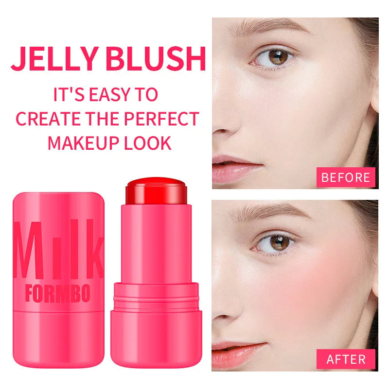 Original Milk Makeup Blush Stick Lip Tinted Cooling Water Jelly Tint Jelly Blush Stick Watercolor Multi-Use Matte Blush Makeup