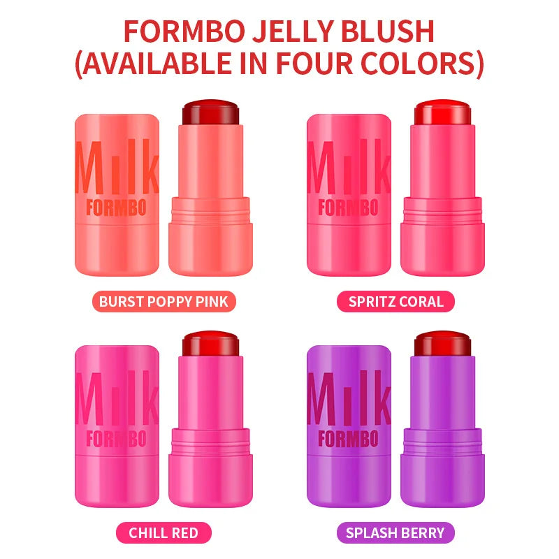 Original Milk Makeup Blush Stick Lip Tinted Cooling Water Jelly Tint Jelly Blush Stick Watercolor Multi-Use Matte Blush Makeup